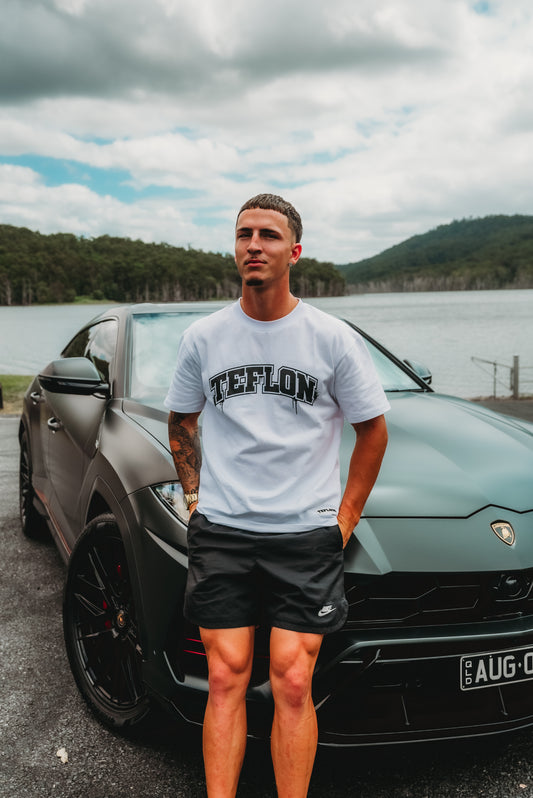 Teflon Team Logo Tees White